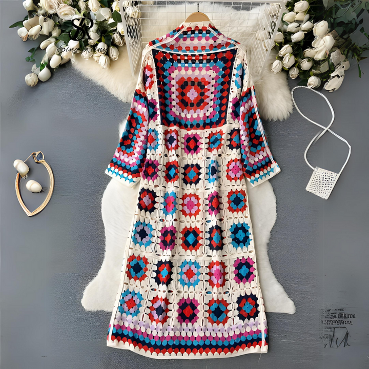 Amelia - Handgjord Virkad Kofta för Vardagsbruk