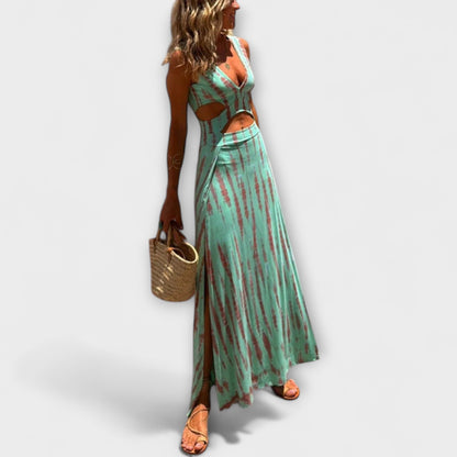 Ella Eleanor Tie-Dye Cutout Stretchklänning för Evenemang