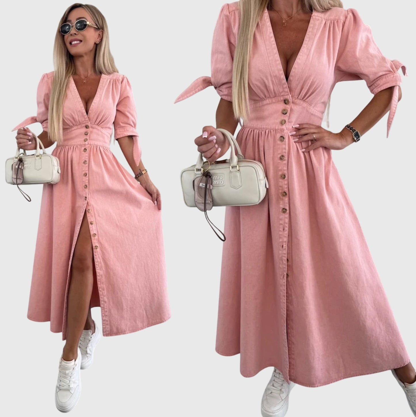 Sophia™ | Chic Denimklänning för Varje Tillfälle