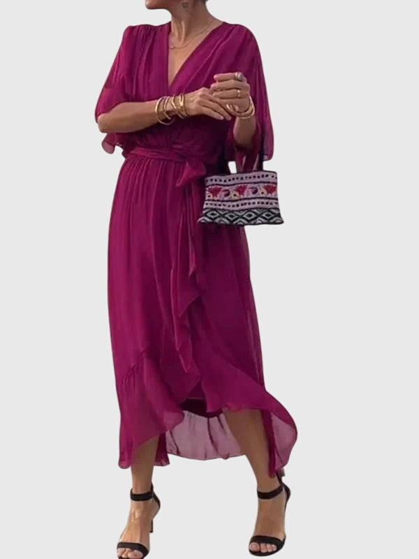 Bethany | Chic Kvällsklänning i Mjuk Tyg