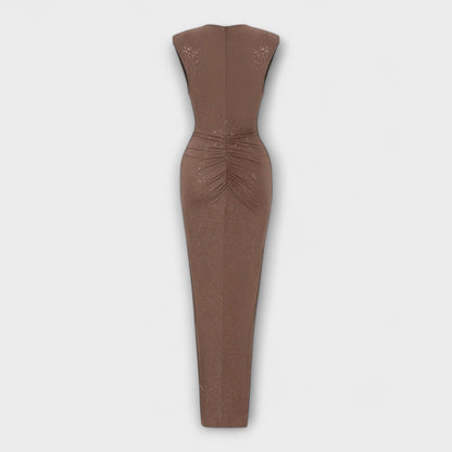 Thea - Maxiklänning med V-ringning för Chic Tillfällen