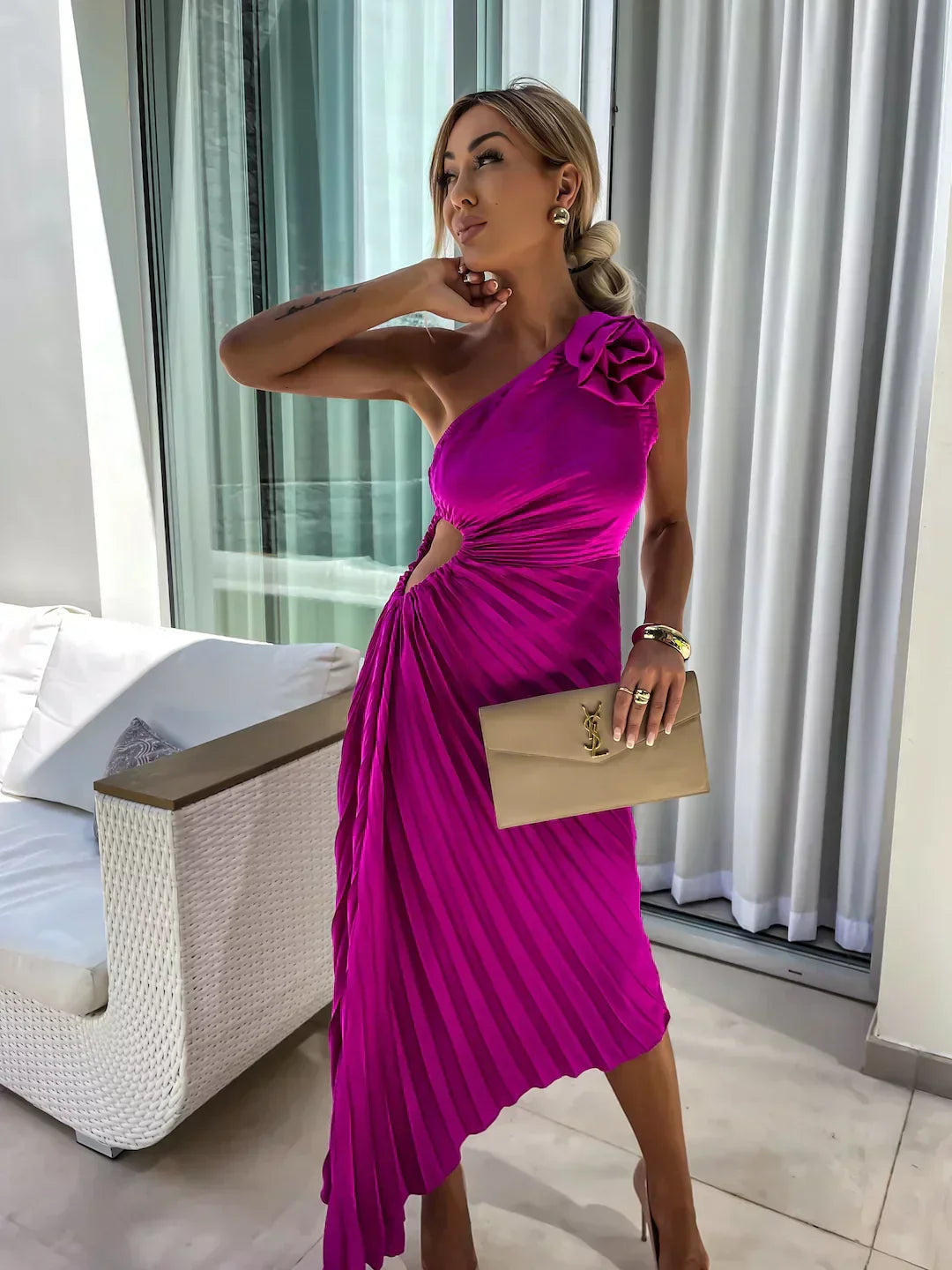 Brudgästklänning med Blommönster