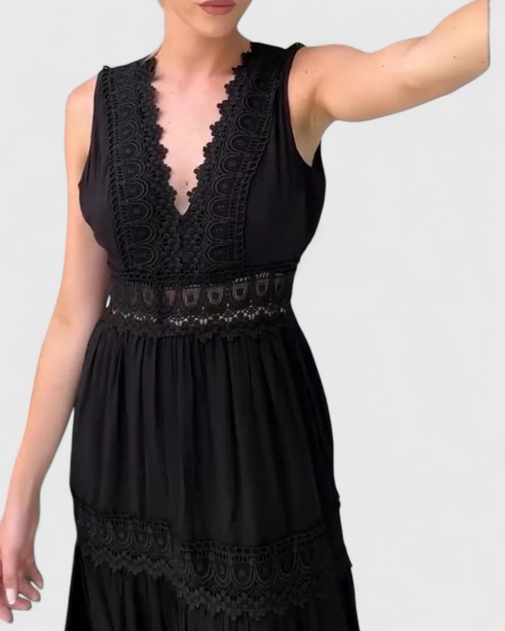 Alena | Chic Midi Klänning för Varje Tillfälle