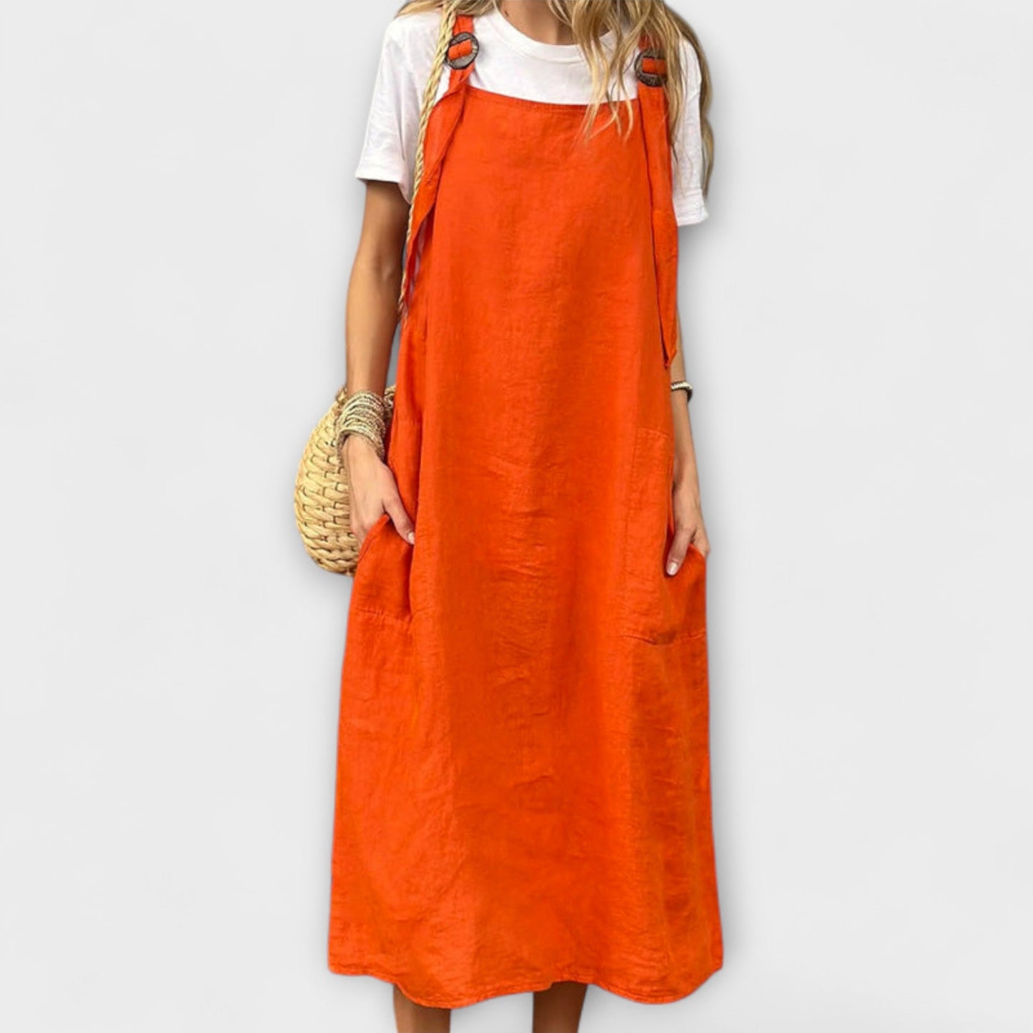 Mirta Stilig Denim Overall för Vardagsbruk