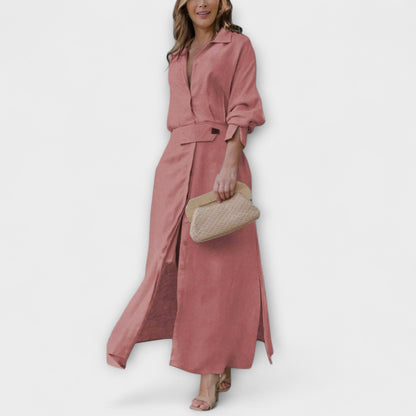 Jeanette V-Hals Maxi Klänning för Speciella Tillfällen