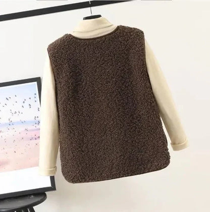 Chic Plush Vest för kvinnor - Idealisk för lager