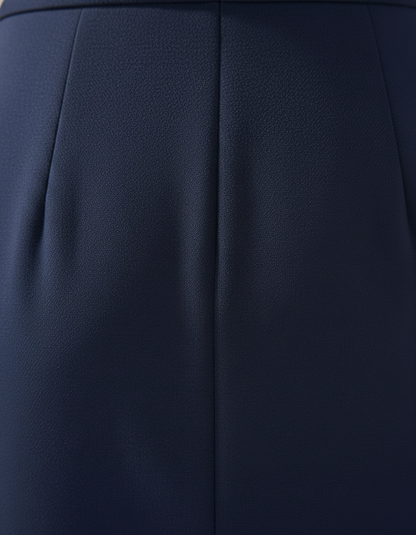 Marinblå Midi Klänning för Stilsäkra Tillfällen